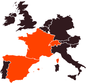 Carte distribution de mobil-homes en Europe